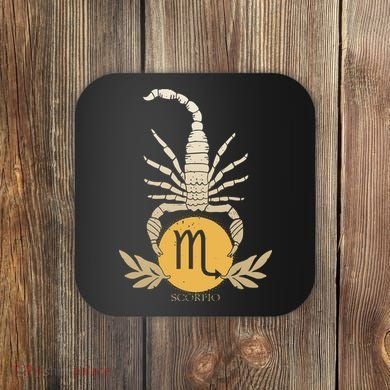 Zodiac Scorpio Scorpion Symbol Coaster