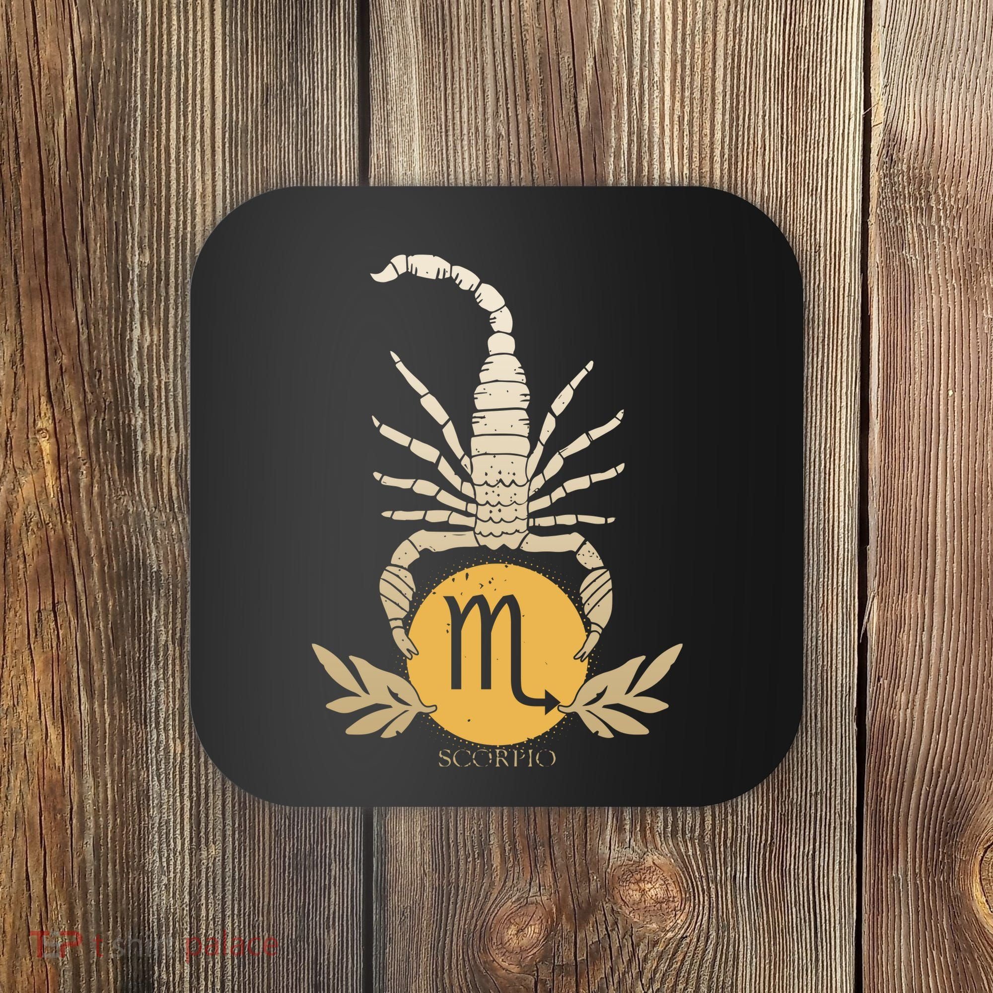 Zodiac Scorpio Scorpion Symbol Coaster