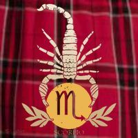 Zodiac Scorpio Scorpion Symbol Women's Flannel Plaid Pajama Pants thumb 2