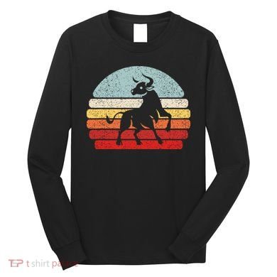 Zodiac Sign Taurus Vintage Long Sleeve Shirt