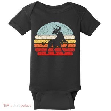 Zodiac Sign Taurus Vintage Baby Bodysuit