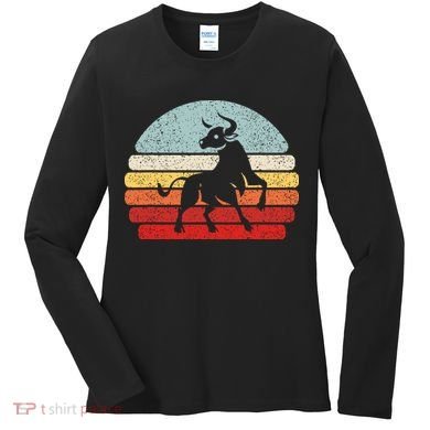 Zodiac Sign Taurus Vintage Women's Long Sleeve Shirt