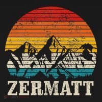 Zermatt Switzerland Vintage Mountains Alps Swiss Souvenir T-Shirt thumb 7