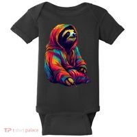 Zen Sloth Baby Bodysuit thumb 0