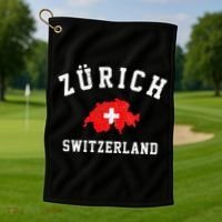 Zurich Switzerland Golf Towel thumb 1