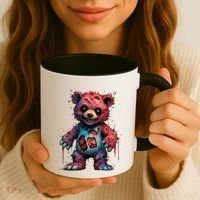 Zombie Teddy Bear Coffee Mug thumb 3
