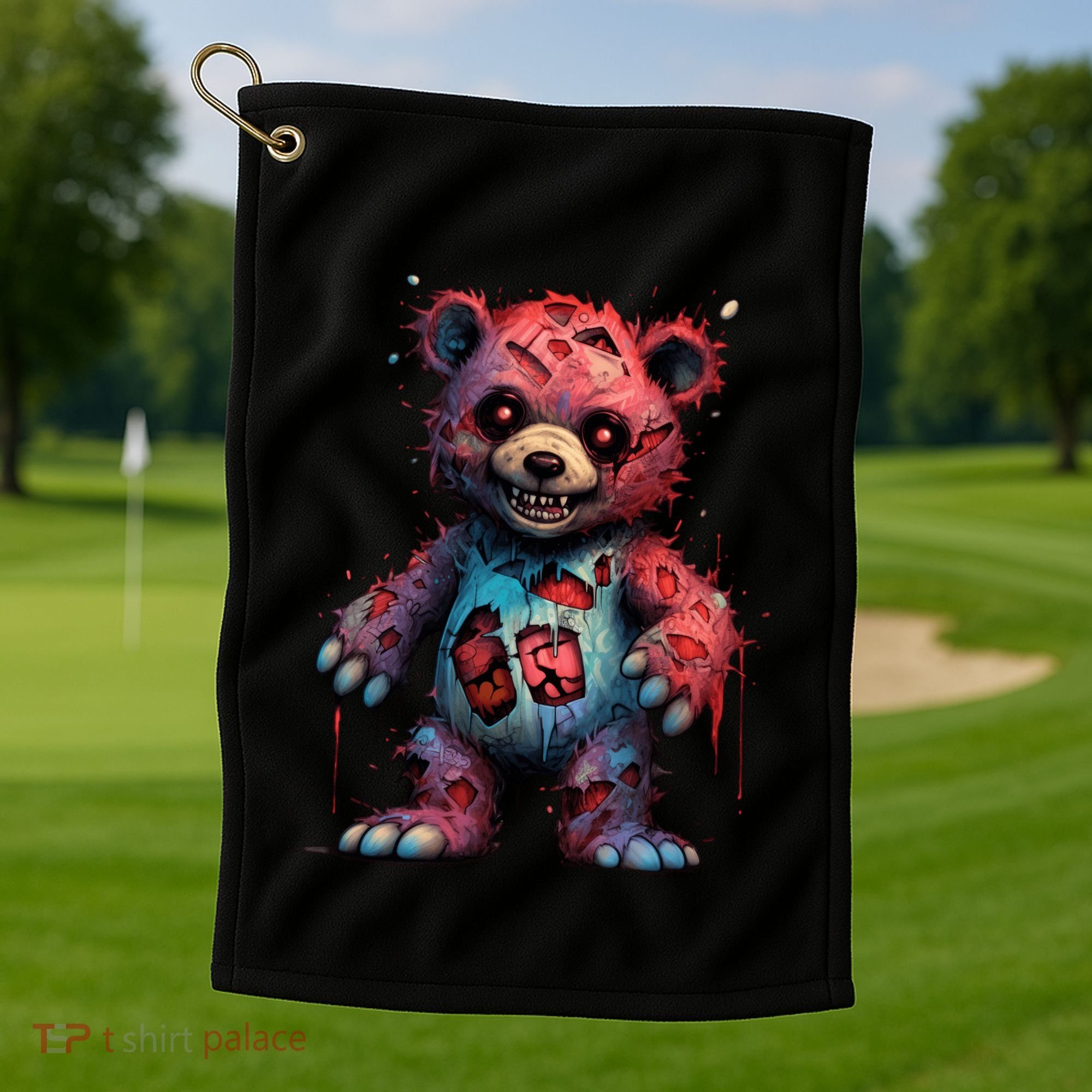 Zombie Teddy Bear Golf Towel