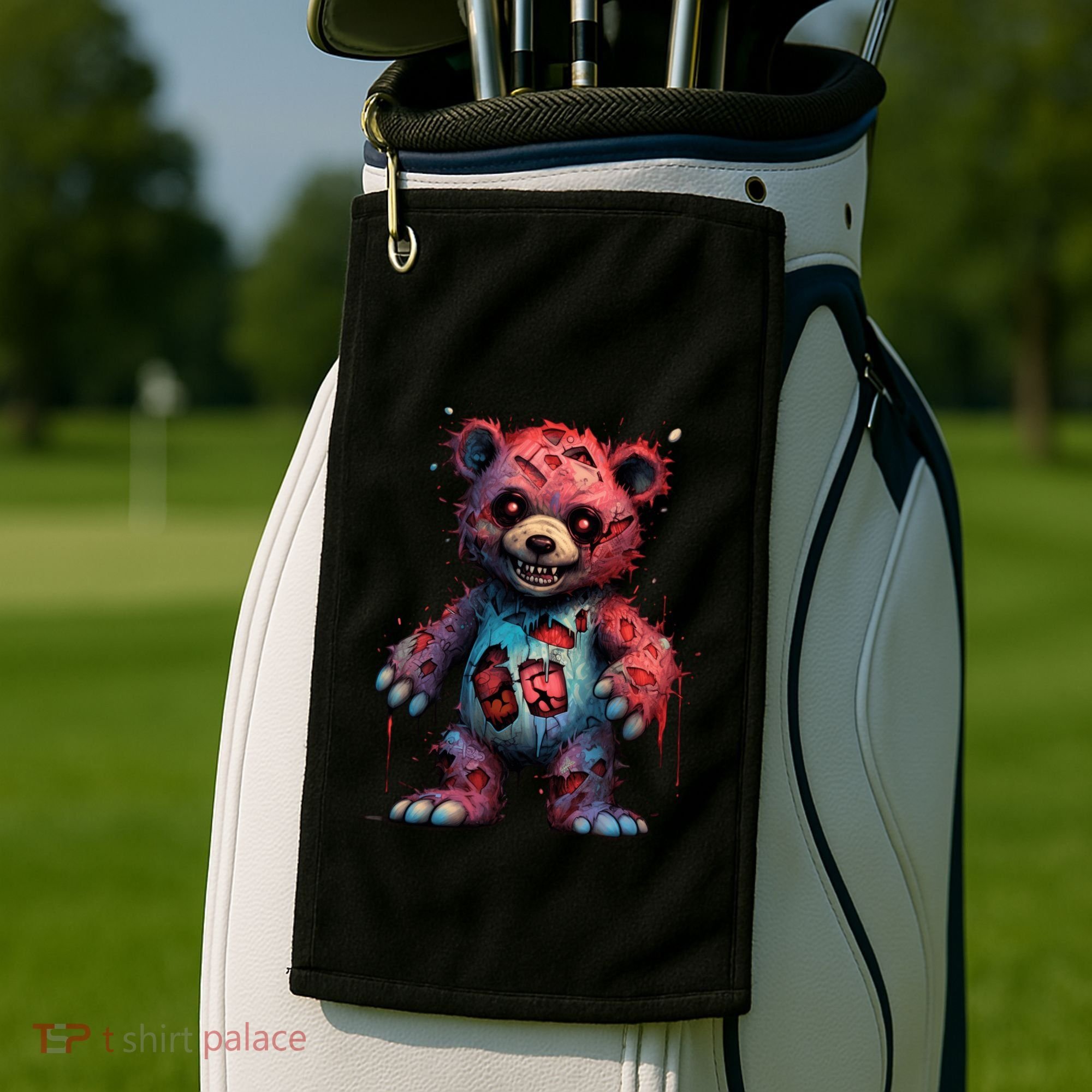 Zombie Teddy Bear Golf Towel