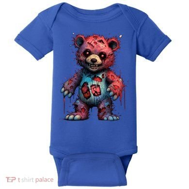 Zombie Teddy Bear Baby Bodysuit