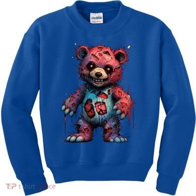 Zombie Teddy Bear Kids Sweatshirt