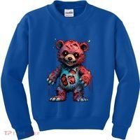 Zombie Teddy Bear Kids Sweatshirt thumb 0