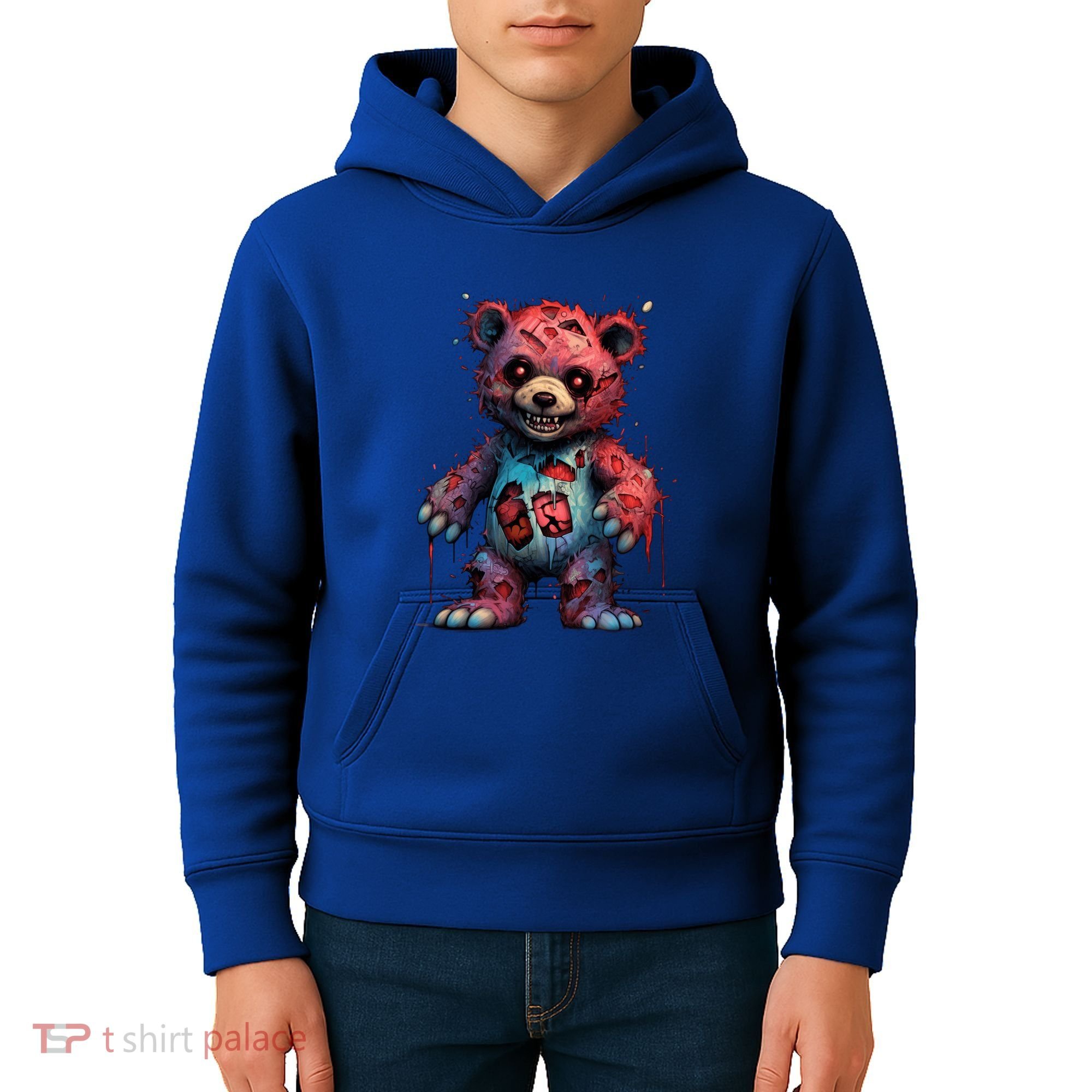 Zombie Teddy Bear Kids Hoodie