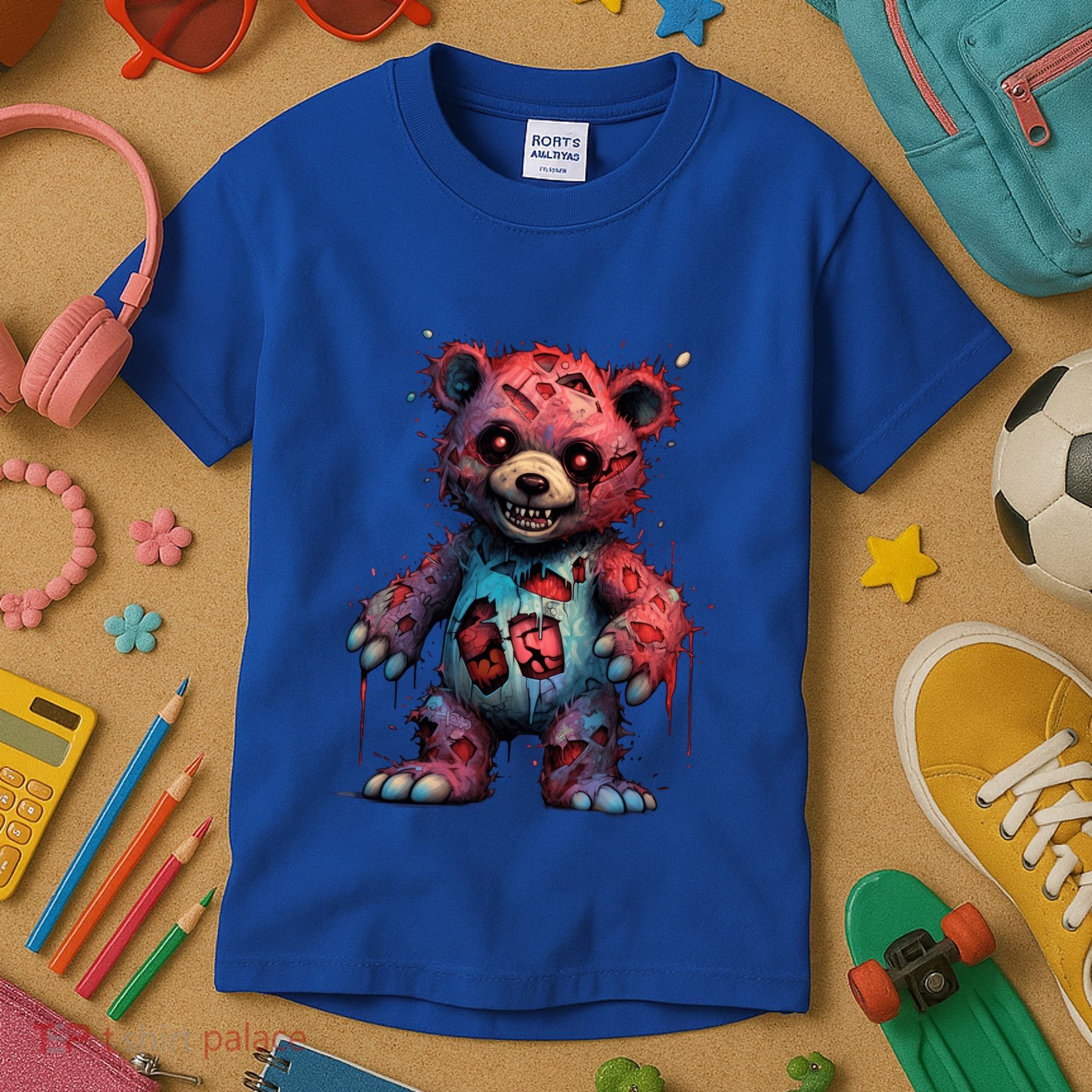 Zombie Teddy Bear Kids T-Shirt