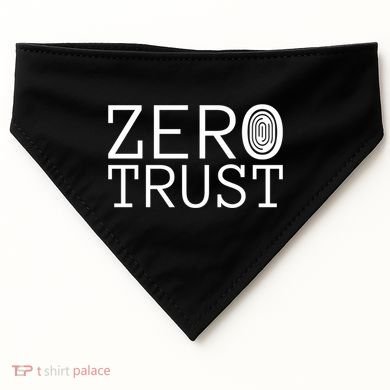 Zero Trust Cyber Security Hacking Programmer Developer Funny Gift USA-Made Doggie Bandana