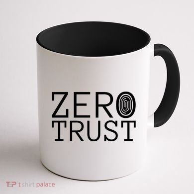 Zero Trust Cyber Security Hacking Programmer Developer Funny Gift Coffee Mug back