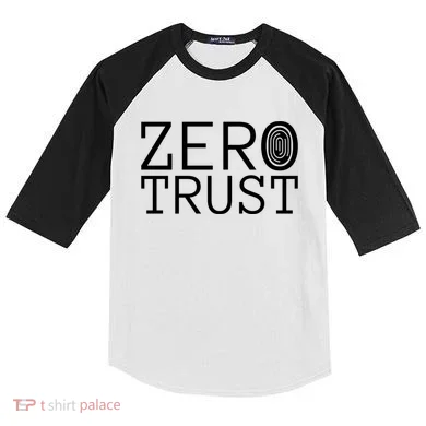 Zero Trust Cyber Security Hacking Programmer Developer Funny Gift Kids Colorblock Raglan Jersey