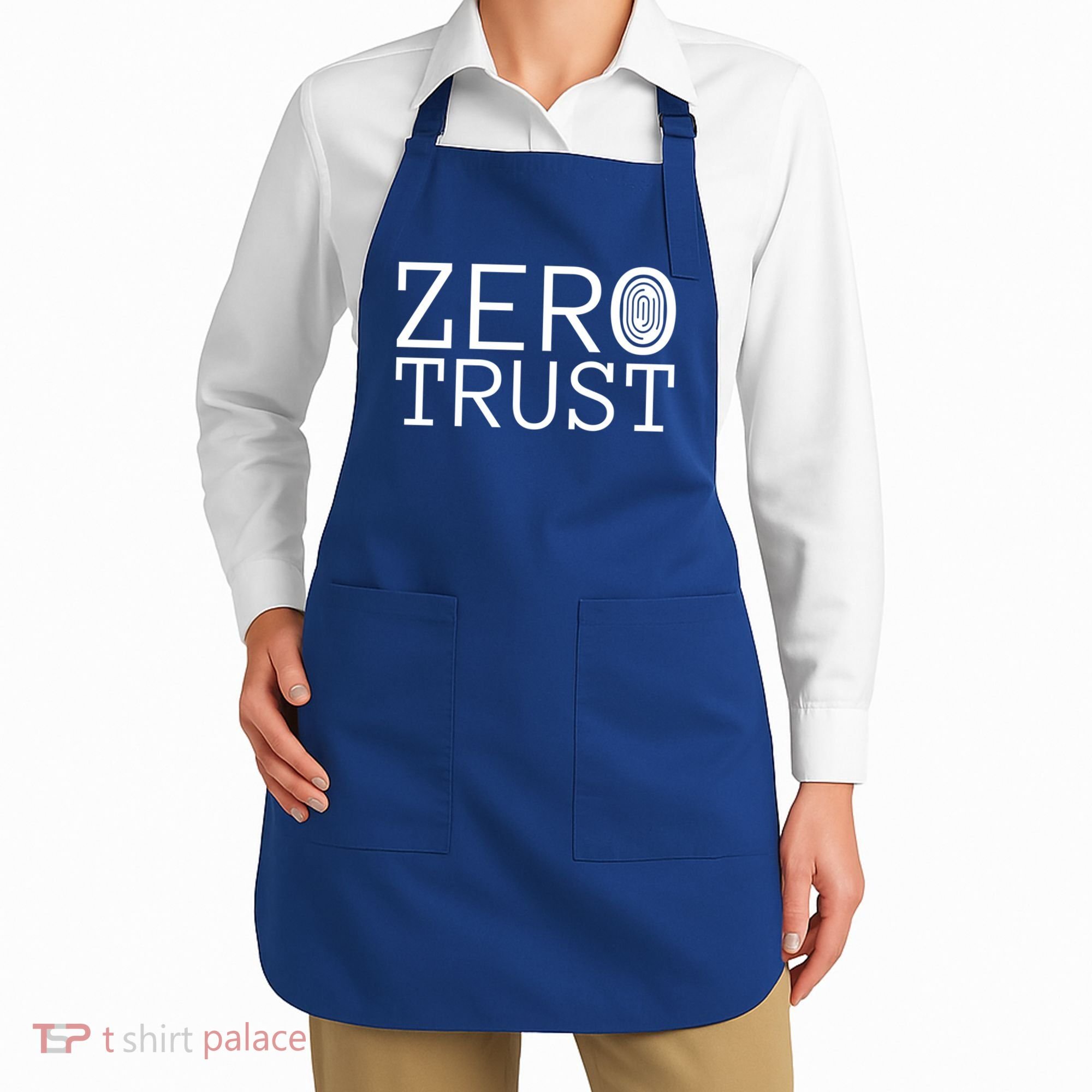 Zero Trust Cyber Security Hacking Programmer Developer Funny Gift Apron