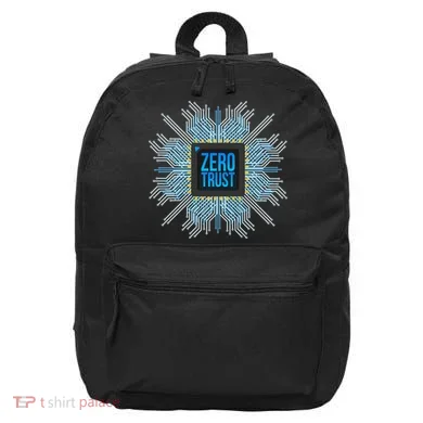 Zero Trust Cyber Security Hacking Programmer Developer Funny Gift 16 in Basic Backpack