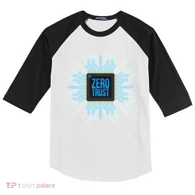 Zero Trust Cyber Security Hacking Programmer Developer Funny Gift Kids Colorblock Raglan Jersey
