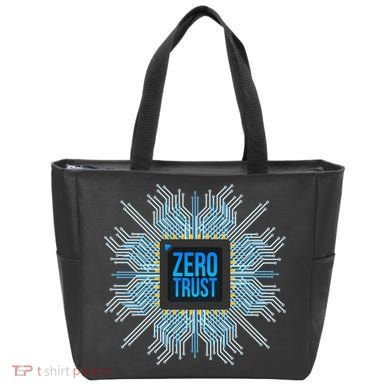 Zero Trust Cyber Security Hacking Programmer Developer Funny Gift Tote Bag