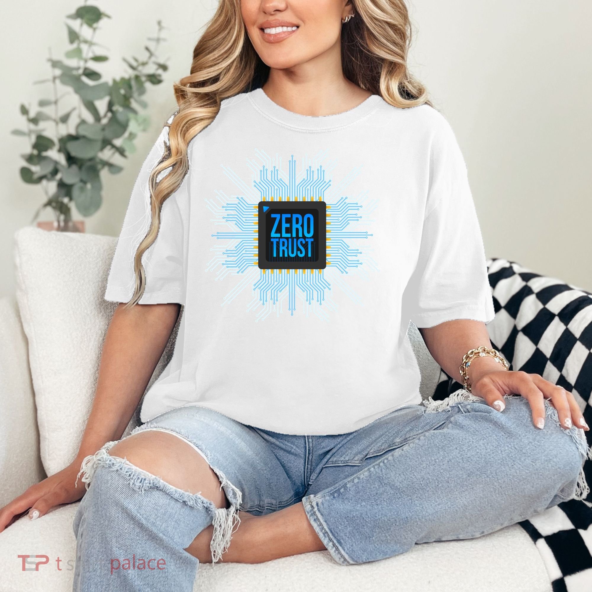 Zero Trust Cyber Security Hacking Programmer Developer Funny Gift Comfort Colors T-Shirt