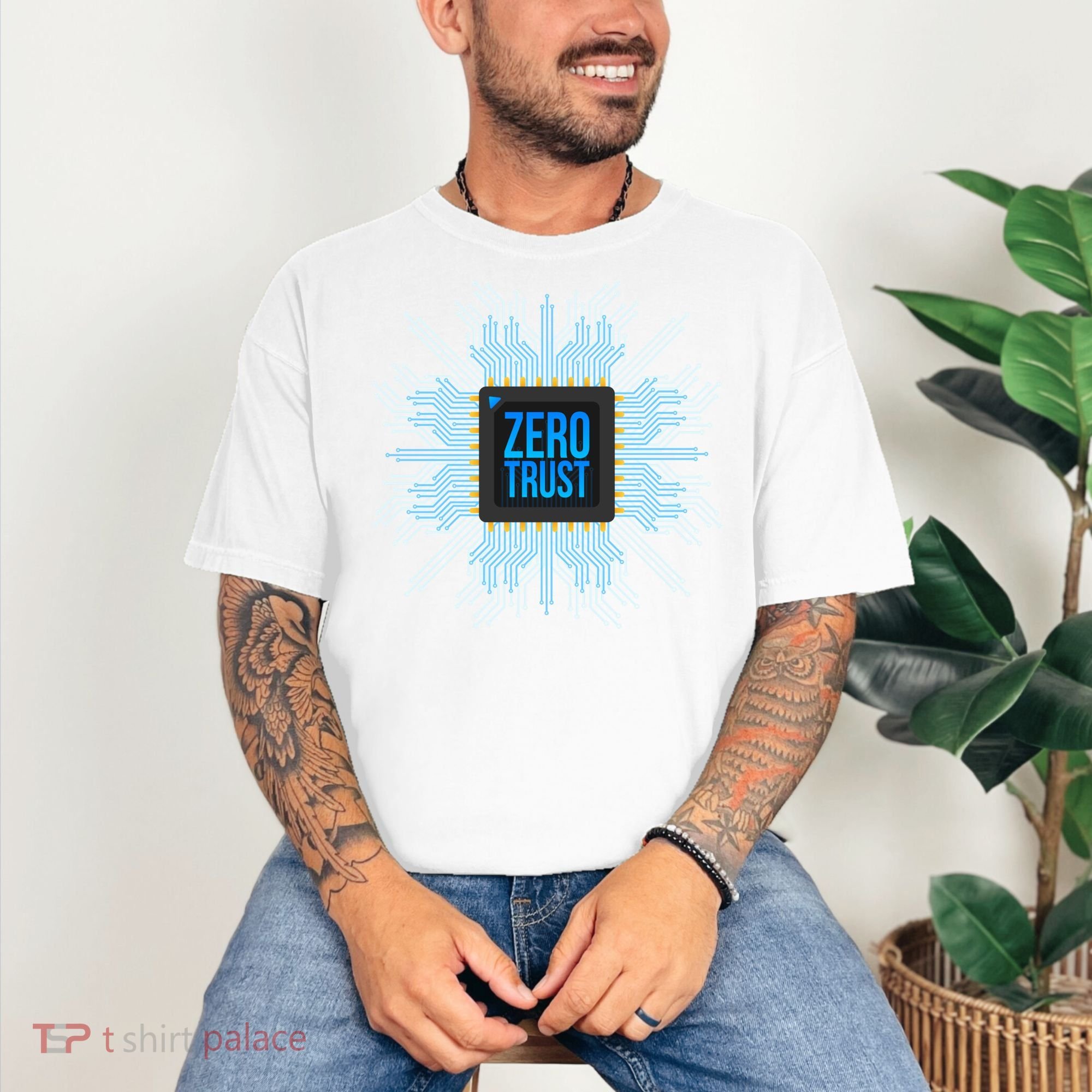 Zero Trust Cyber Security Hacking Programmer Developer Funny Gift Comfort Colors T-Shirt
