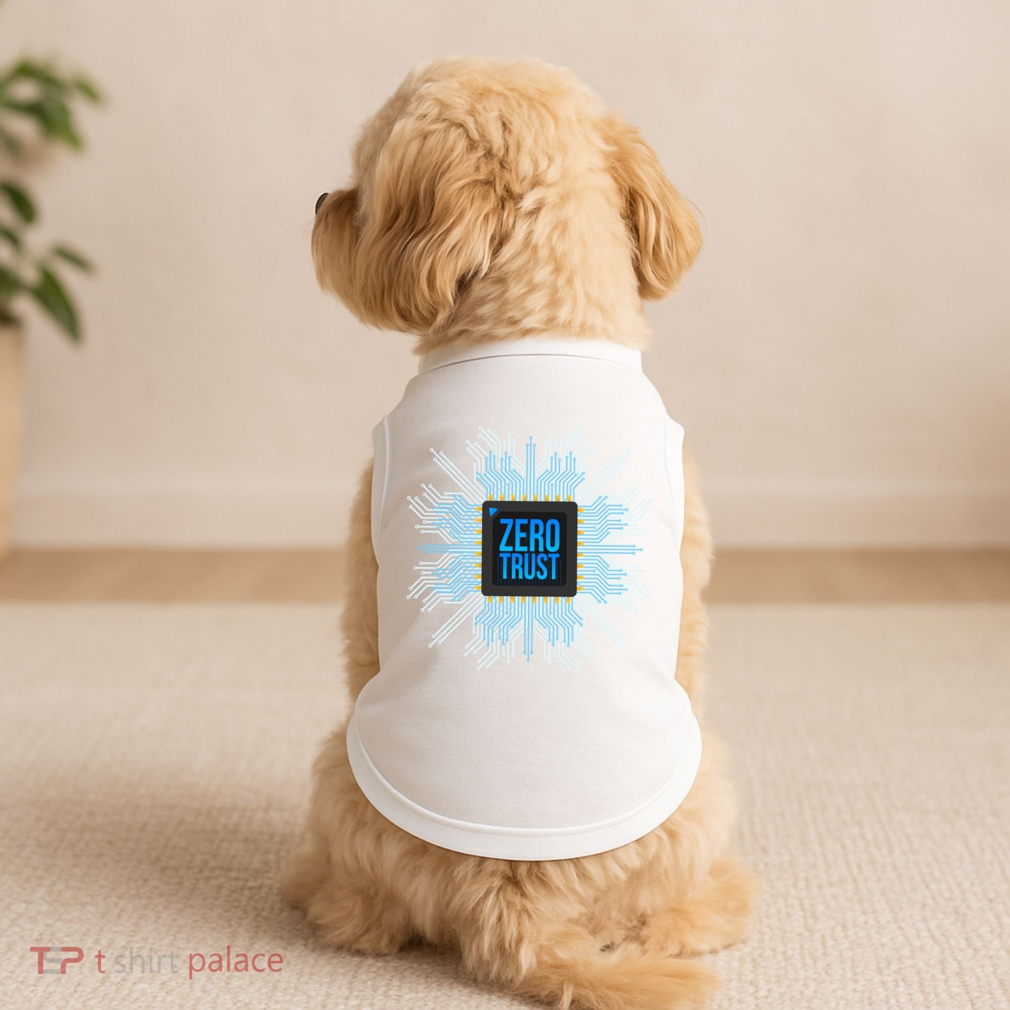 Zero Trust Cyber Security Hacking Programmer Developer Funny Gift Doggie Tank