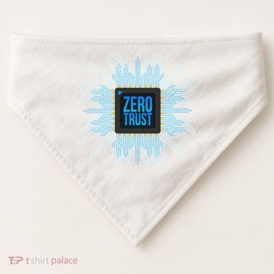 Zero Trust Cyber Security Hacking Programmer Developer Funny Gift USA-Made Doggie Bandana
