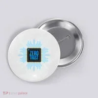 Zero Trust Cyber Security Hacking Programmer Developer Funny Gift Button thumb 0