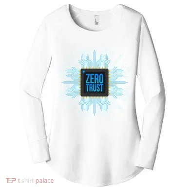 Zero Trust Cyber Security Hacking Programmer Developer Funny Gift Women's Perfect Tri Tunic Long Sleeve Shirt
