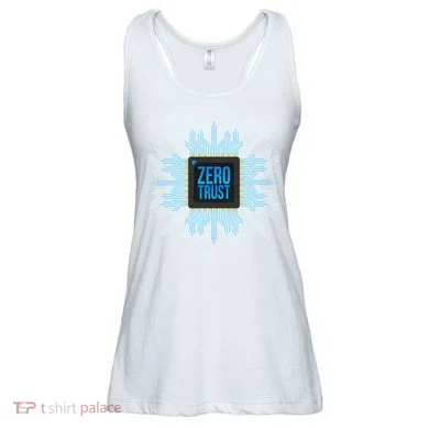 Zero Trust Cyber Security Hacking Programmer Developer Funny Gift Ladies Essential Flowy Tank