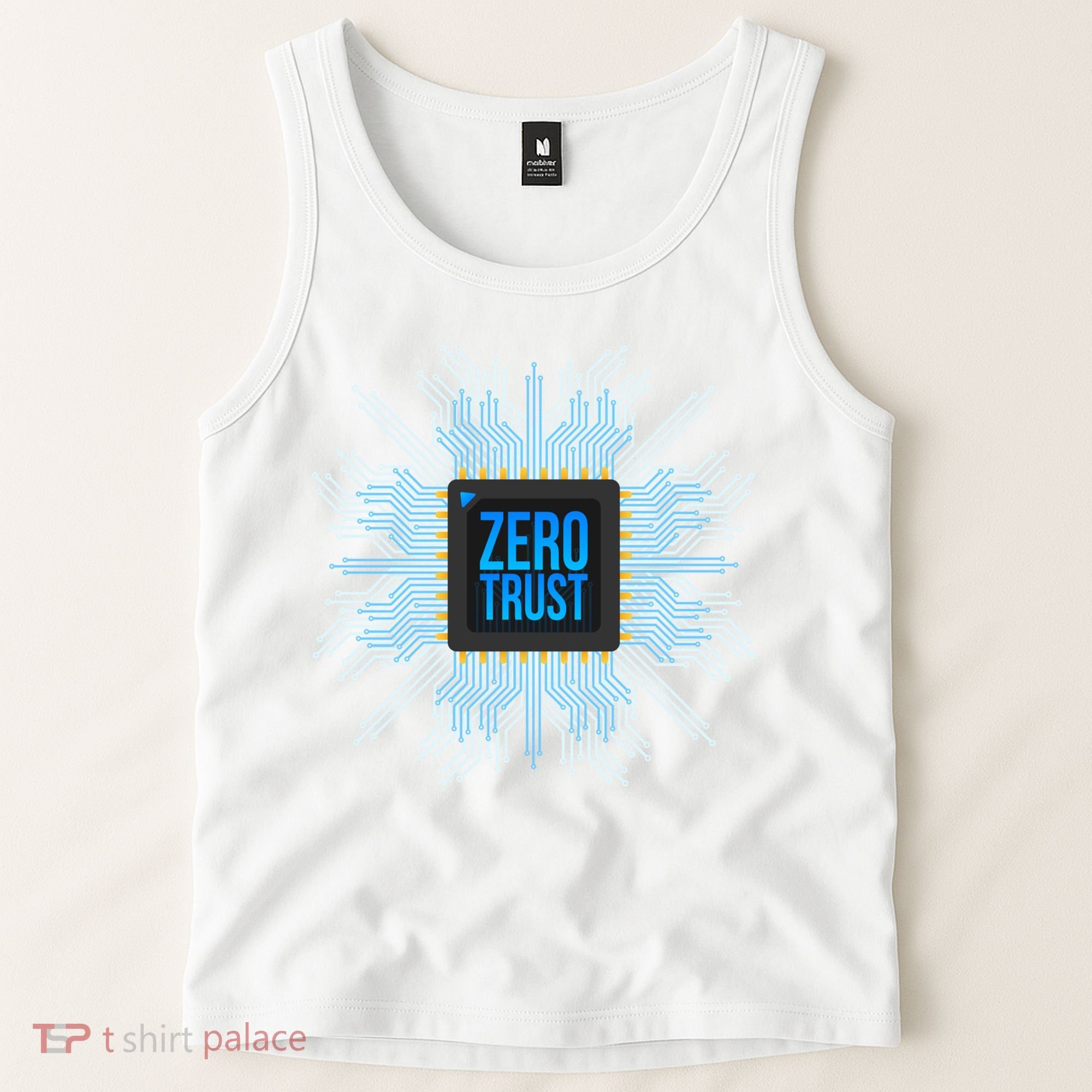 Zero Trust Cyber Security Hacking Programmer Developer Funny Gift Tank Top