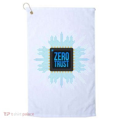 Zero Trust Cyber Security Hacking Programmer Developer Funny Gift Golf Towel