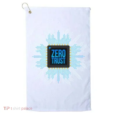 Zero Trust Cyber Security Hacking Programmer Developer Funny Gift Golf Towel