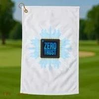 Zero Trust Cyber Security Hacking Programmer Developer Funny Gift Golf Towel thumb 1