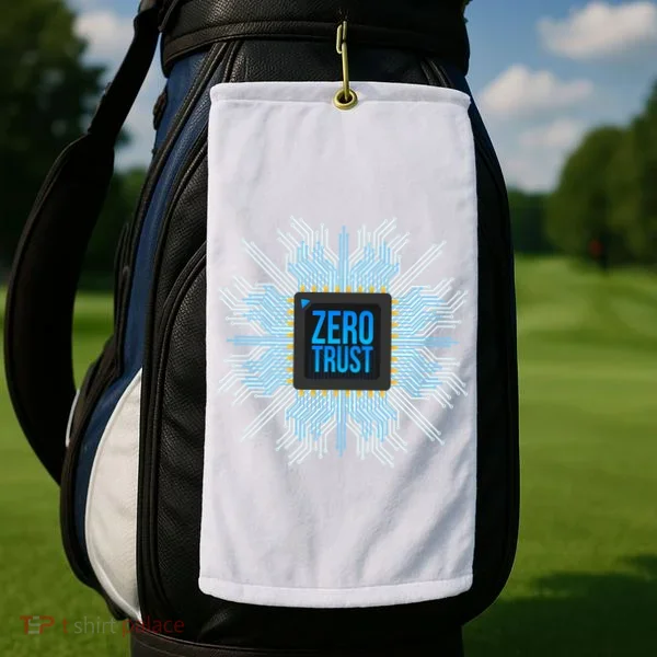 Zero Trust Cyber Security Hacking Programmer Developer Funny Gift Golf Towel