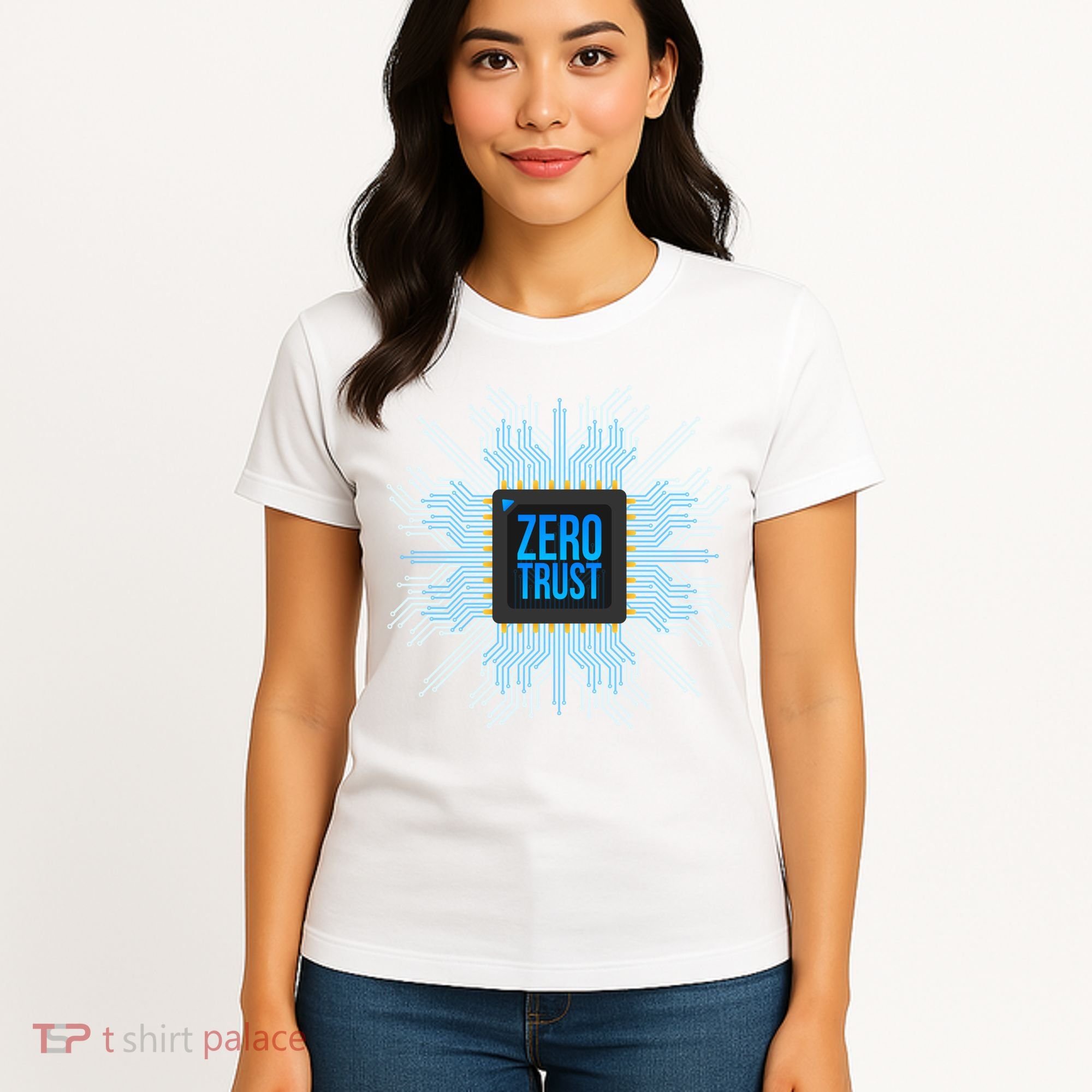 Zero Trust Cyber Security Hacking Programmer Developer Funny Gift Women's T-Shirt