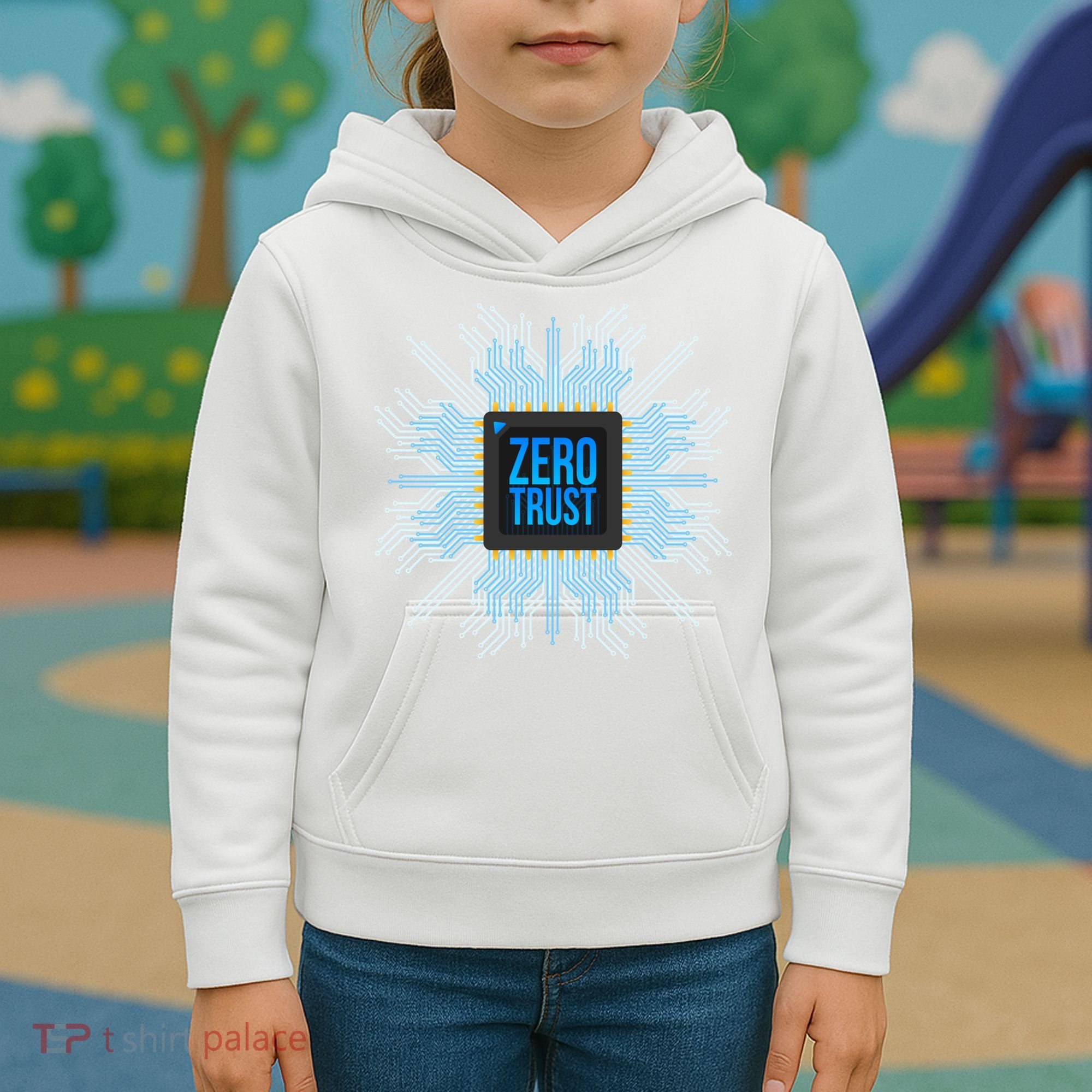 Zero Trust Cyber Security Hacking Programmer Developer Funny Gift Kids Hoodie