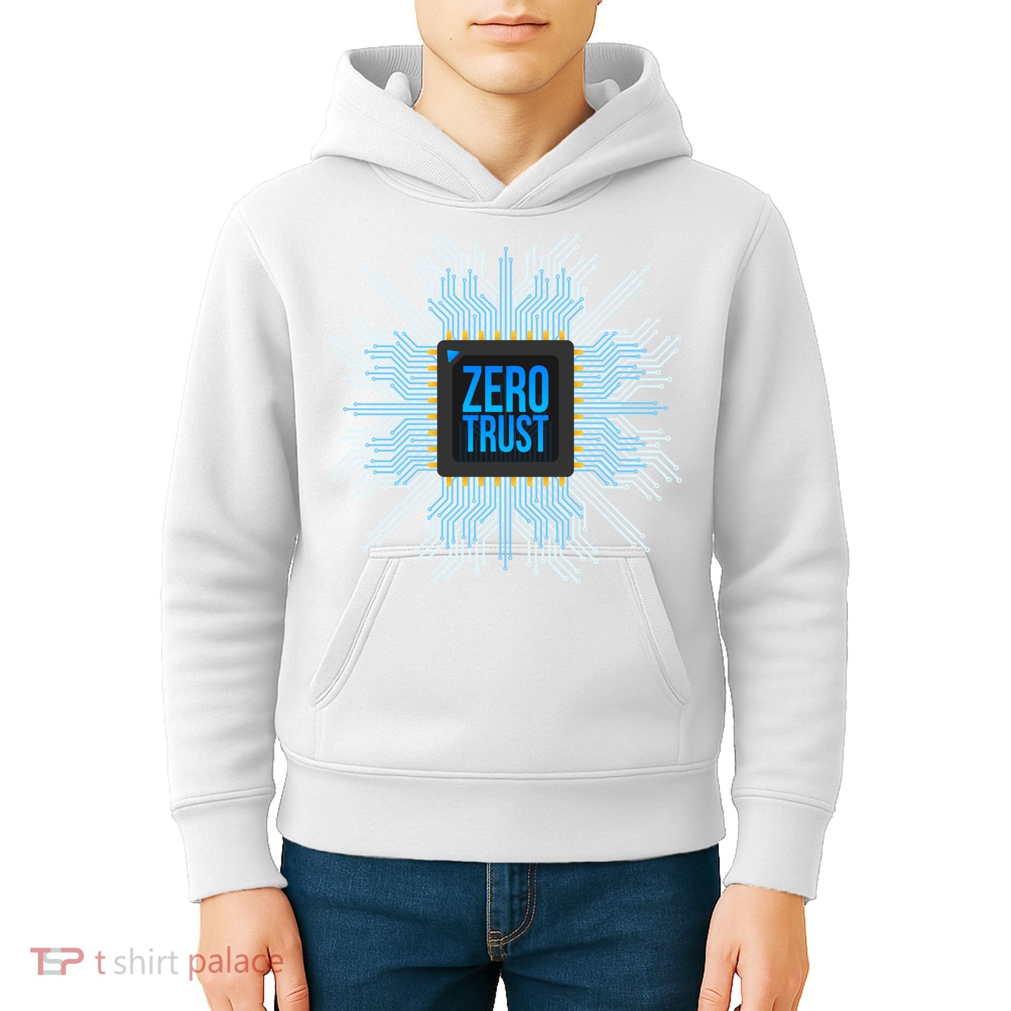 Zero Trust Cyber Security Hacking Programmer Developer Funny Gift Kids Hoodie