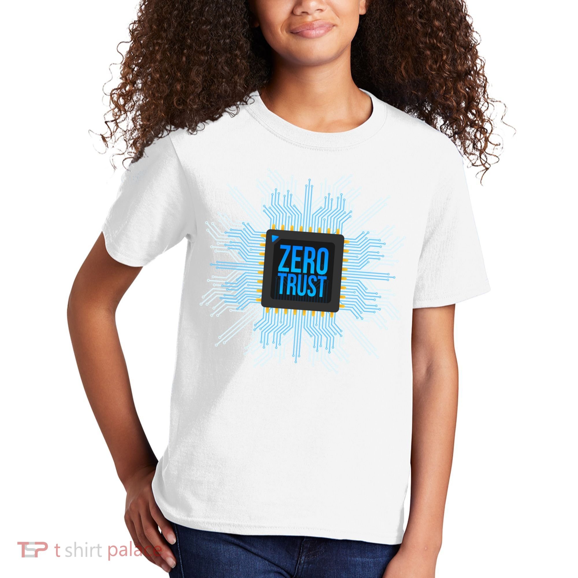 Zero Trust Cyber Security Hacking Programmer Developer Funny Gift Kids T-Shirt