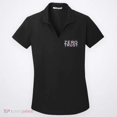 Zero Trust Developer It Cyber Security Hacking Programmer Gift Women's Dry Zone Grid Polo