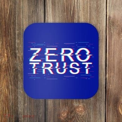 Zero Trust Developer It Cyber Security Hacking Programmer Gift Coaster
