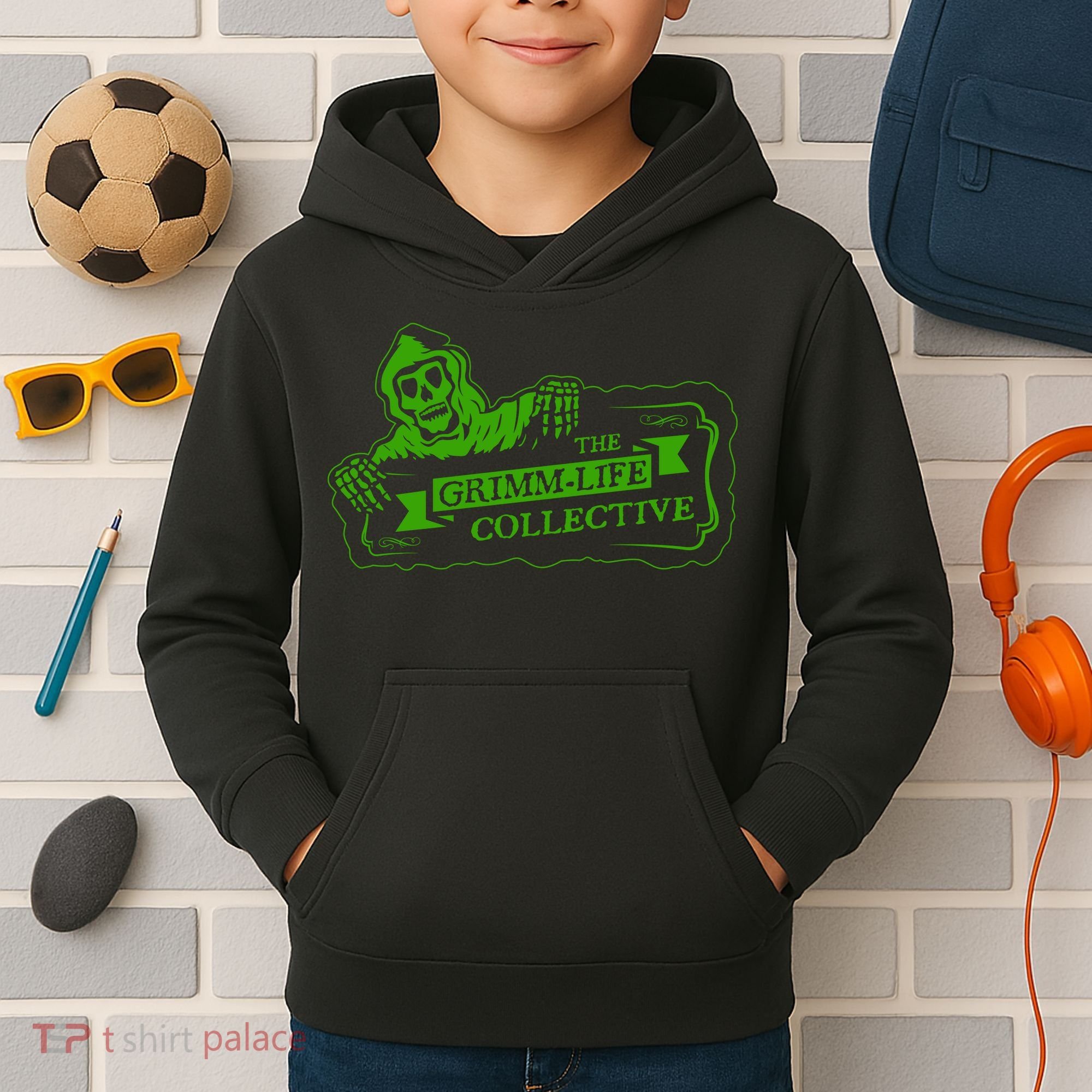 Zombie The Grimm Life Collective Grimmlifecollective Kids Hoodie