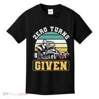Zero Turns Given Zero Turn Lawn Mower And Mowing Kids T-Shirt thumb 0