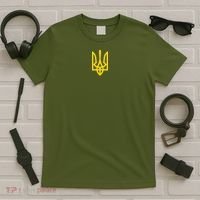 Zelensky Tryzub Green Long Sleeve Military Ukraine Zelenskyy T-Shirt thumb 5