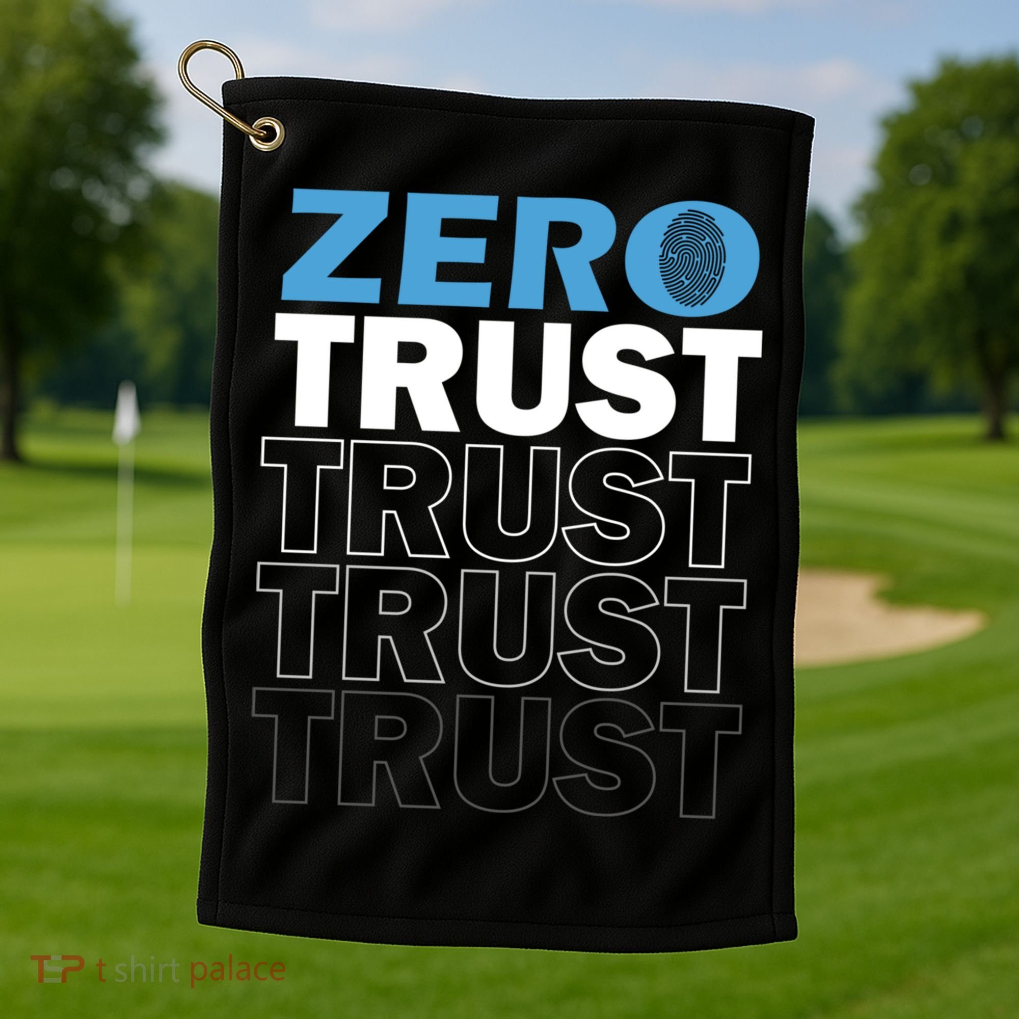 Zero Trust Hacking Cyber Security Programmer Developer Gift Golf Towel