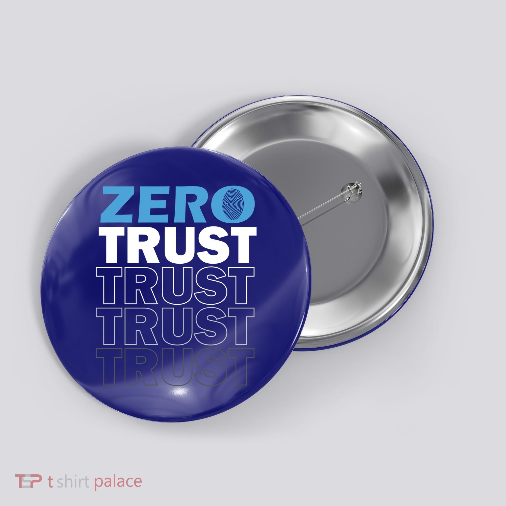 Zero Trust Hacking Cyber Security Programmer Developer Gift Button