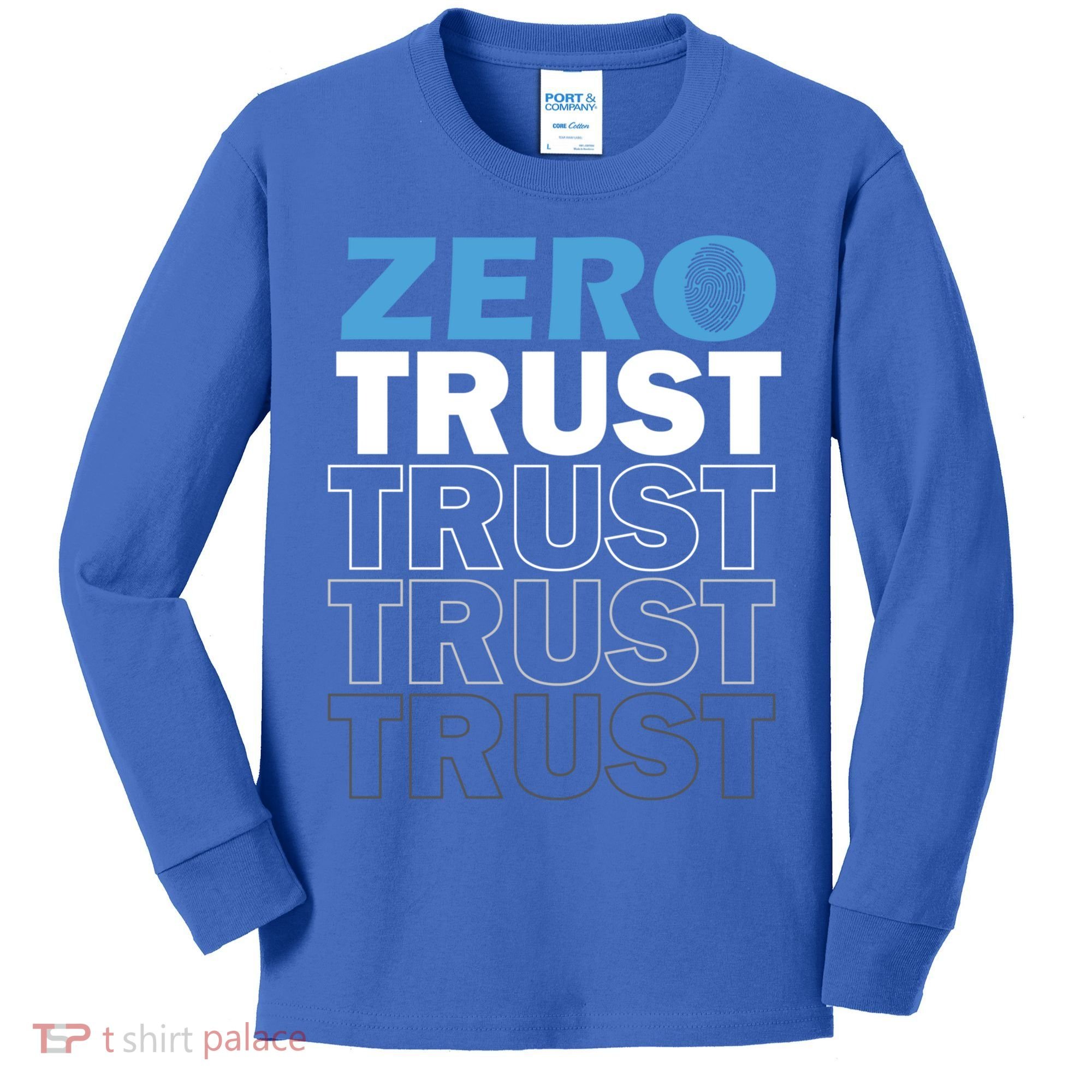 Zero Trust Hacking Cyber Security Programmer Developer Gift Kids Long Sleeve Shirt