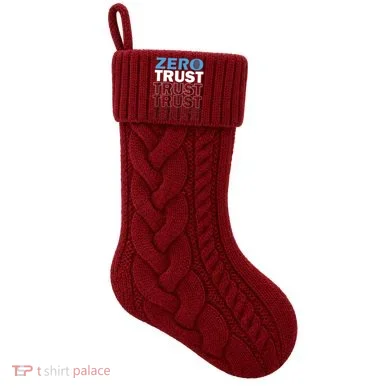Zero Trust Hacking Cyber Security Programmer Developer Gift Knit Stocking