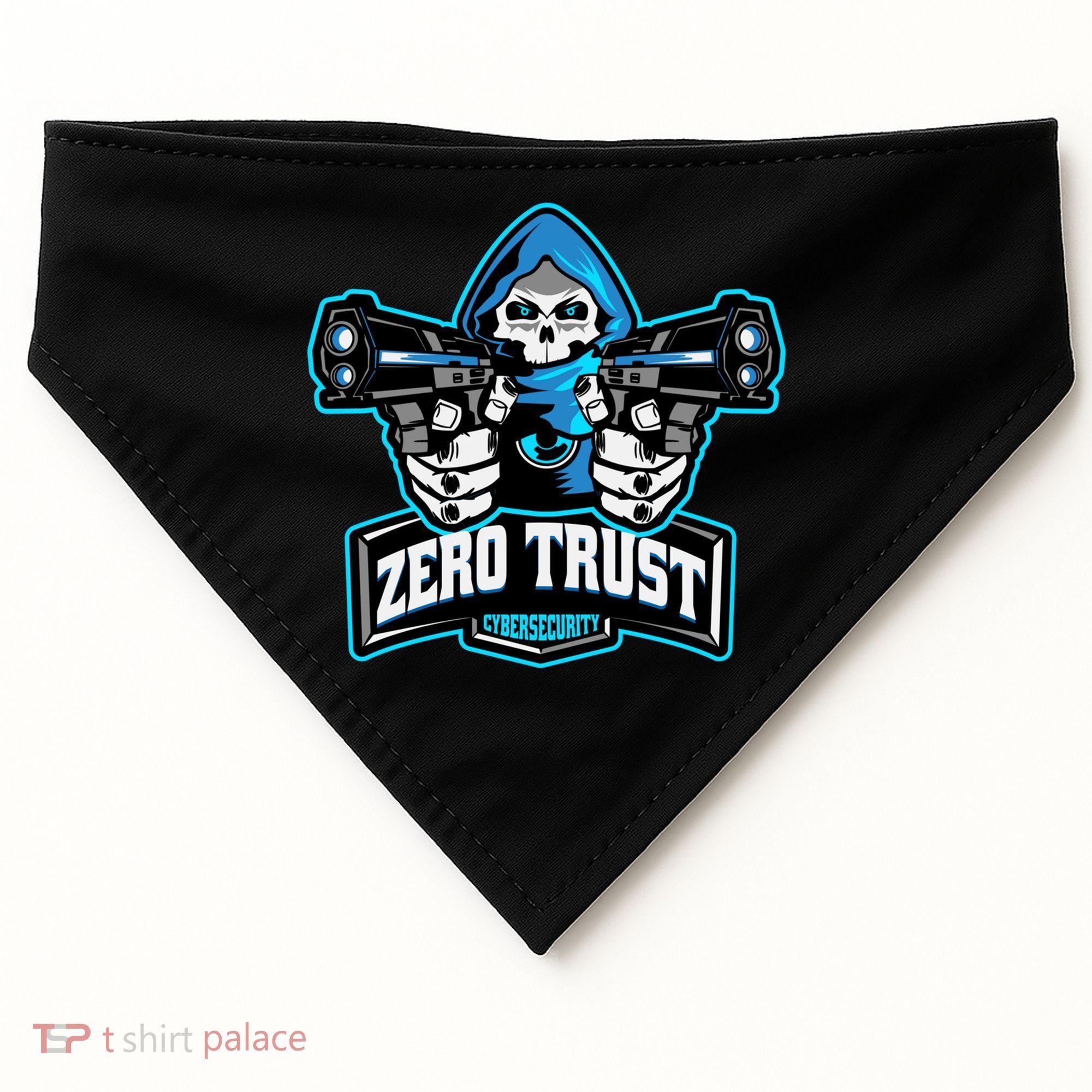 Zero Trust Hacking Cyber Security Developer Programmer Gift USA-Made Doggie Bandana